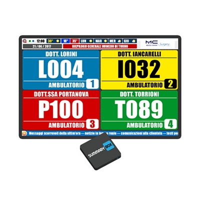LCD main display management box - SUMMARY software
